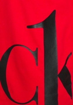 Calvin Klein _ Męski Czerwony Longsleeve Logo CK RED _ M