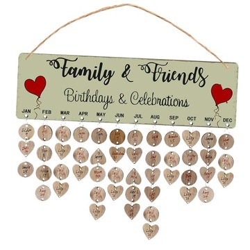 Family Birthday Board DIY Calendar 50 Round 50