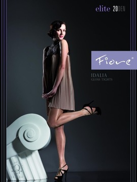 Колготки из блестящего атласа FIORE IDALIA серые 2