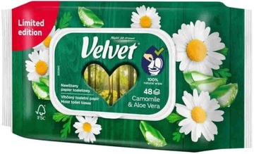 Velvet Nawilżany Papier Toaletowy Rumianek 48 szt