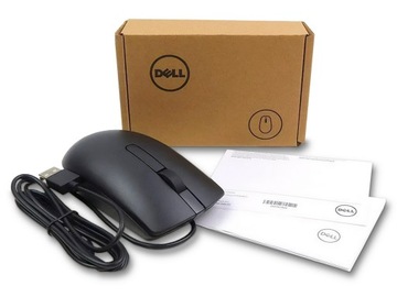 Новая оптическая USB-мышь компьютерная мышь Dell MS116-BK черная 1000 dpi