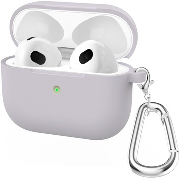 ETUI SILIKONOWE DO APPLE AIRPODS PRO 1 COVER CASE KARABIŃCZYK - LAVENDER