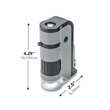 Карманный УФ-микроскоп Carson Microflip LED 100-250x для смартфона ШКОЛА