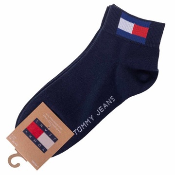 TOMMY HILFIGER SKARPETY SKARPETKI STOPKI 2P GRANATOWE r.39-42