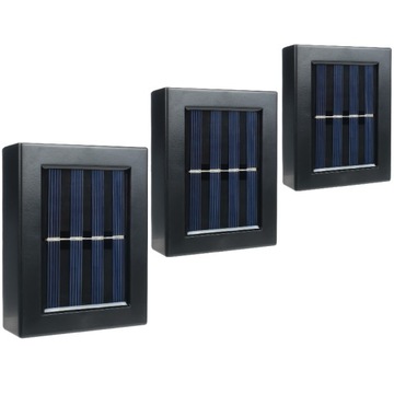 3x ŚCIENNY KINKIET WISZĄCY LAMPA LED SOLARNA Z PANELEM SOLARNYM OGRODOWA