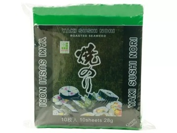 Glony do sushi Yaki Nori GREEN 10 arkuszy