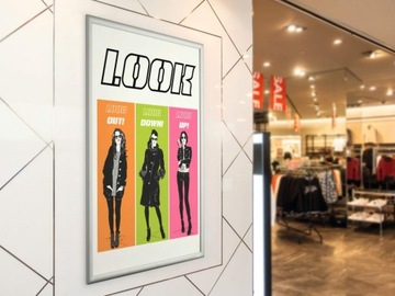 Алюминиевая рамка для плакатов OWZ A1 с низкоотражающей УФ-пленкой