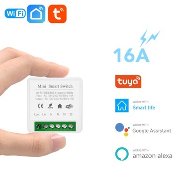 Przekaźnik Gniazdko Włącznik WiFi TUYA Smart 16A