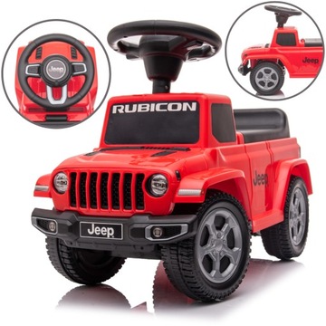 Jeździk chodzik pchacz dla dzieci Jeep Rubicon Gladiator Red Milly Mally