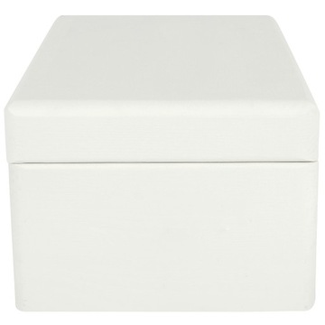 Белый деревянный ящик с крышкой 30х20х14 см.