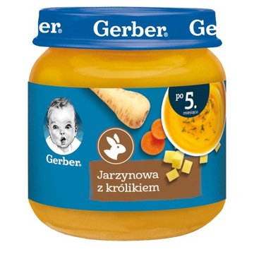 Obiadek Gerber jarzynowa z królikiem 125g