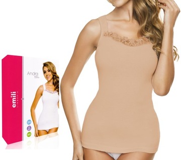 Koszulka Damska EMILI Andra Beż Bawełna 3XL