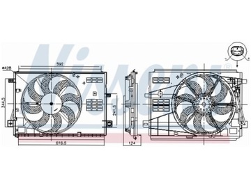 VENTILÁTOR CHLADIČŮ CITROEN BERLINGO 1.2-1.6 C5 AIRCROSS 1.2-2.0