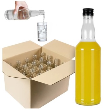 20x Butelki MONOPOLOWE 0,5l zakrętka + KRATOWNICA
