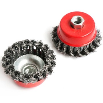 ПРОВОЛОЧНАЯ ЩЕТКА ИЗ ВИТОЙ ПРОВОЛОКИ, ПЕРЕДНЯЯ, M14, 75 мм