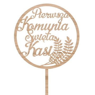 Topper komunia drewniany TKD-5A