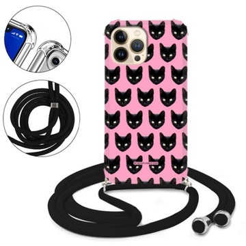 ETUI CROSSBODY BLACK DO IPHONE 13 PRO MAX CRAZY Wz