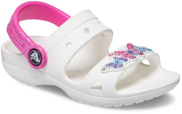SANDAŁY CROCS CLASSIC EMBELLISHED WHITE R.25/26 C9