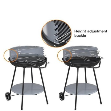 Многофункциональный гриль, удобный, прочный, с полкой для хранения продуктов.