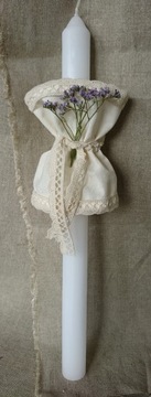 ПРИБЫЛЬ ДЛЯ УКРАШЕНИЯ СВЕЧИ КАПЕЛЬНАЯ РУЧКА КРЕЩЕНИЕ РЕТРО