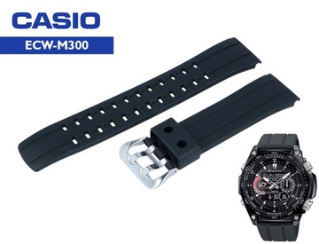 PASEK CASIO ECW-M300 czarny gumowy ORYGINAŁ