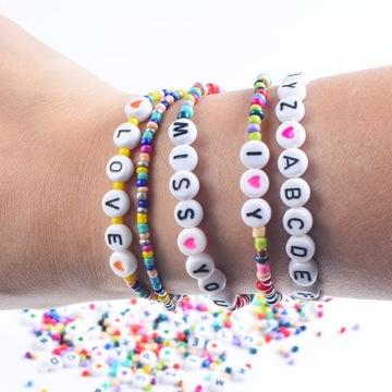 Набор для изготовления браслетов Буквы Бисер 4500