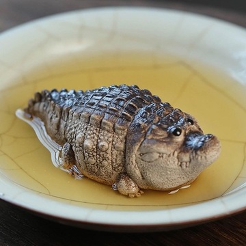 Фигурка крокодила, чайная статуя домашнего животного, орнамент в виде крокодила, 7,5 см x 3,5 см x 3,5 см