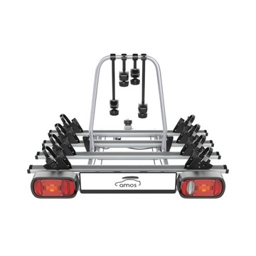 ПОЛКА ДЛЯ ВЕЛОСИПЕДОВ НА ПЛАТФОРМЕ С КРЮКОМ НА 4 ВЕЛОСИПЕДА - AMOS - ПОВОРОТНЫЙ ЗАМОК С 13 ПИНАМИ