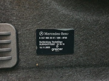 POLIČKA KUFRU MERCEDES W247 TŘÍDA B GLA II