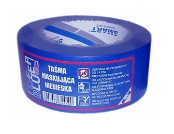 TAŚMA 48x50 m malarska niebieska DEEP BLUE + UV !