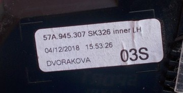 SKODA KAROQ 17- LEVÝ VÍKO KUFRU LED ORIGINÁLNÍ EVROPA