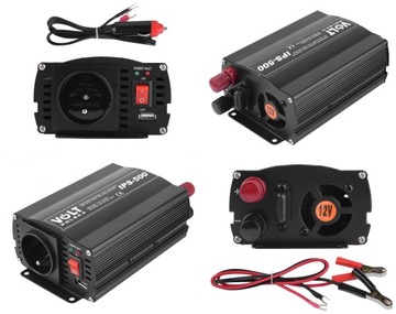 PRZETWORNICA SAMOCHODOWA AKUMULATORA 12V 230V 350W 500W VOLT POLSKA + USB