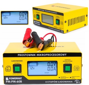 POWERMAT PROSTOWNIK MIKROPROCESOROWY AKUMULATOROWY 6V - 24V