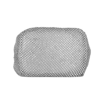 Guess Torba damska wieczorowa Lua Mini Silver srebrna cyrkonie RY920575