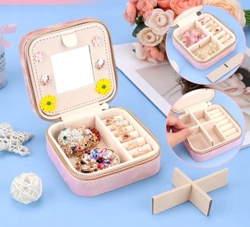 Шкатулка-органайзер, шкатулка для драгоценностей с зеркалом, футляр.