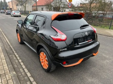 Nissan Juke I SUV Facelifting DIG-T 115KM 2015 Nissan Juke KLIMATYZACJA NAWIGACJA KAMERA SKORY TEMPOMAT EL.SZYBY SERWISOW, zdjęcie 1