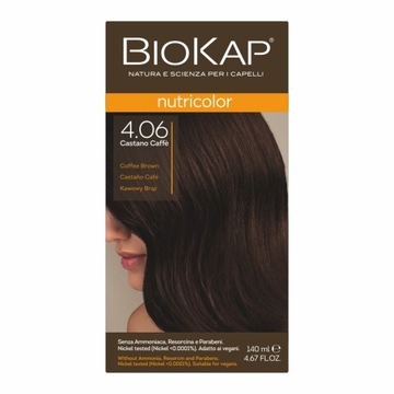 Краска для волос BIOKAP NUTRICOLOR 4.06 Кофейный Коричневый