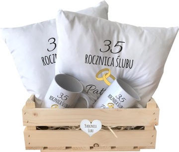 PREZENT NA ROCZNICĘ ŚLUBU KUBKI 50 40 30 10 ZESTAW