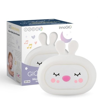 InnoGIO Silikonowa szumiąca lampka nocna króliczek