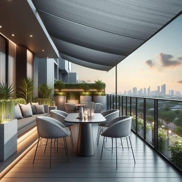 Садовый солнцезащитный парус, водонепроницаемый прямоугольный тент 3х4 м, ТЕРРАСА