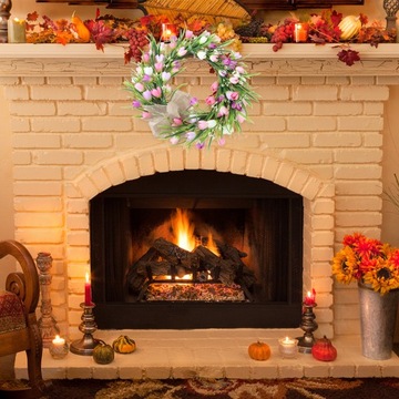 Подвеска венок из тюльпанов, подвесные украшения для дверей и окон