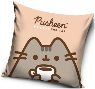 Poszewka na Poduszkę Kotek Pusheen - Czas na Kawę