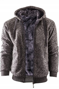 XXL - BLUZA MĘSKA OCIEPLANA NA FUTRZE 2537 MATT