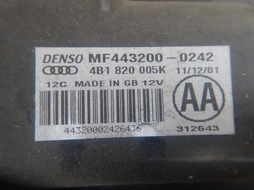 AUDI A6 C5 FACELIFT RADIÁTOR DMYCHADLO 4B1820005K ORIGINÁLNÍ