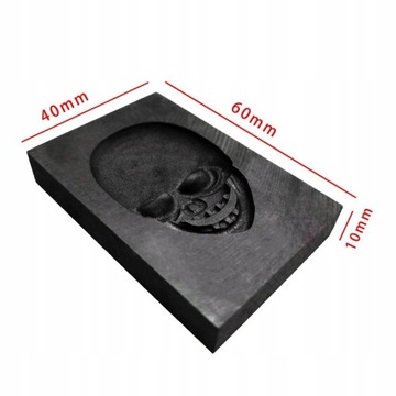 Коррозия трехмерного черепа из золотого слитка