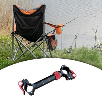 Krzesło wędkarskie Uchwyt na parasole Zacisk do parasola Balkon Zewnętrzny aluminium Czarny