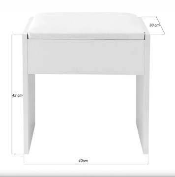 Табурет Пуф Туалетный Стул Белый