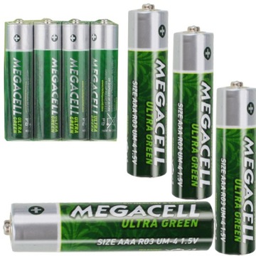 BATERIA AAA 4SZT MEGACELL HEAVY R03 MOCNE PALUSZKI BATERIE
