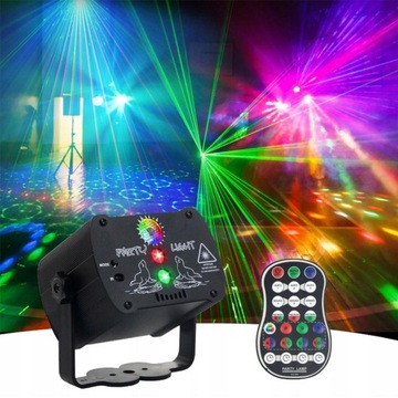 ДИСКО-ЛАМПЫ ДЛЯ ДОМАШНЕЙ ВЕЧЕРИНКИ ЗВУКОВОЙ ДАТЧИК ЛАЗЕР + ДИСТАНЦИОННОЕ УПРАВЛЕНИЕ