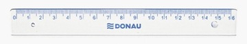 Linijka DONAU 16cm zawieszka transparentna